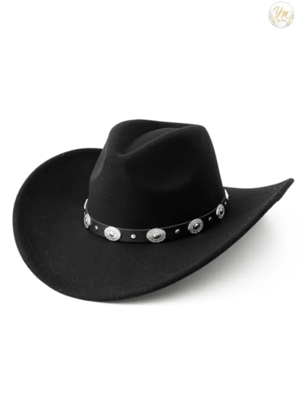 Felt Cowboy Hat with Belt Buckle for Women Men Western Party Costume
